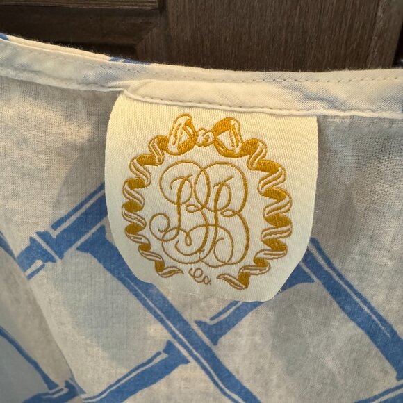 Beaufort Bonnet Company Blue Bamboo Print Cotton Swim Cover-Up XS/S Vacation - Picture 2 of 7